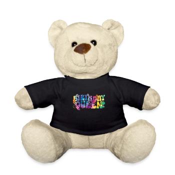 Anniversaire Queen Groovy Flower Party Famille - Nounours - noir - Devant