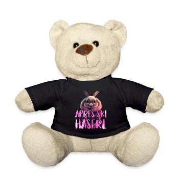 Après Ski Haserl Ski Party Shirt Women Ski Bunnies - Teddy Bear - black - Front