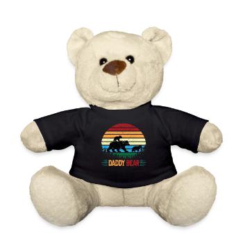 The father bear with little bears walks in the forest - Teddy Bear - black - Front