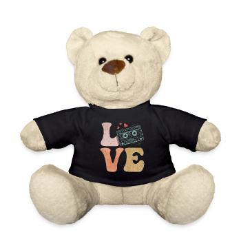Tape cassette LOVE - Nounours - noir - Devant