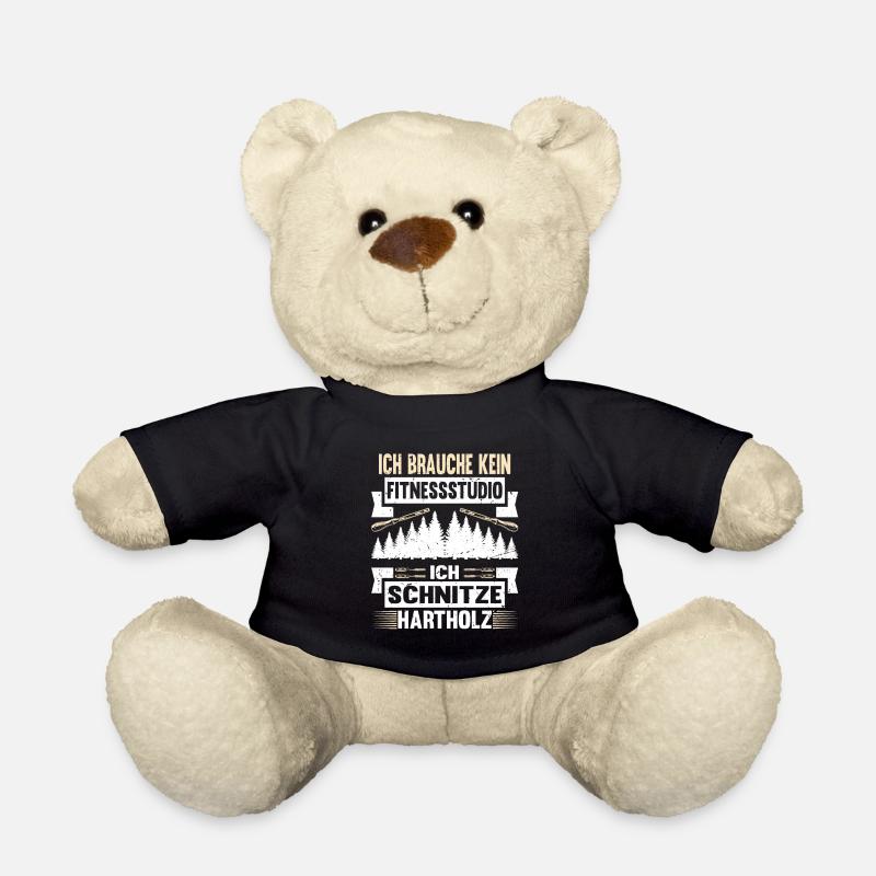 Holzschnitzer Holzschnitzerei - Teddy - Schwarz