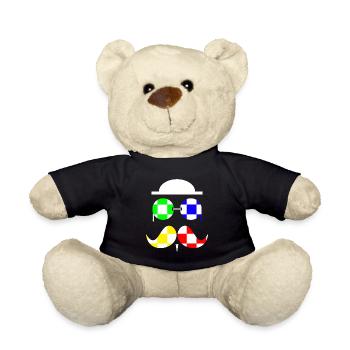 Checkered hipster in white - Nounours - noir - Devant