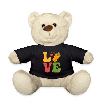Burritos Mexican Food LOVE - Teddy Bear - black - Front