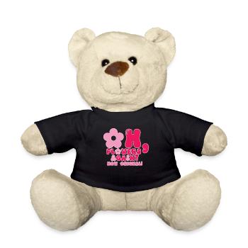 Retro Groovy 70's Valentine's Day Hearts Couple - Nounours - noir - Devant