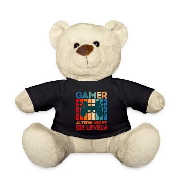 Gamers Don't Age Them Leveling B-Day Video Players - Teddy Bear - black - Front