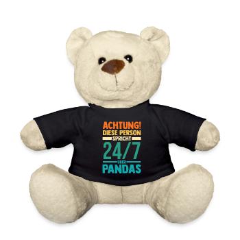 Pandabär Panda - Teddy - Schwarz - Vorne