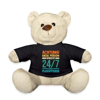 Nilpferd Flusspferd - Teddy - Schwarz - Vorne