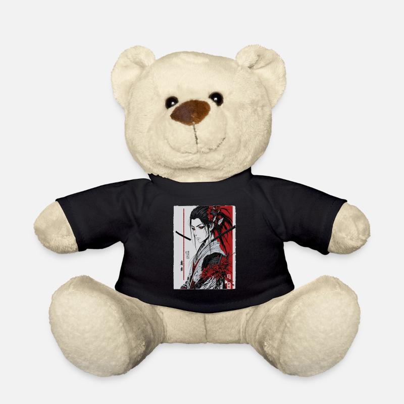 Japanese Anime-Ink Pen Art Style - Teddy Bear - black