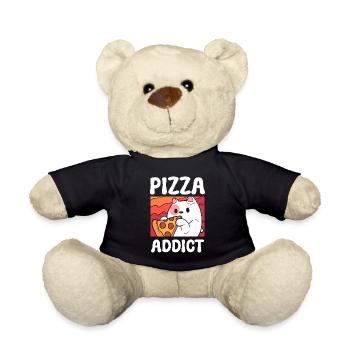 Pizza Addict Katzenmama - Teddy - Schwarz - Vorne