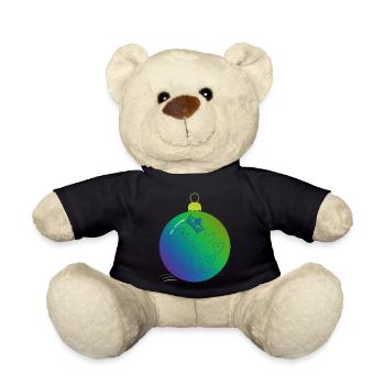 Weihnachtskatze, X-mas Cat - Teddy - Schwarz - Vorne