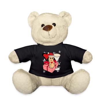 Père Noël Nicolas Joyeux Noël Cacahuète - Nounours - noir - Devant
