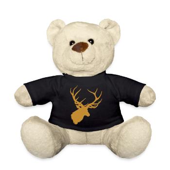 Golden Stag - Teddy Bear - black - Front