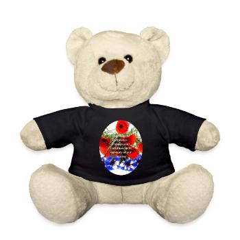 Veteranen und Mohntag - Teddy - Schwarz - Vorne