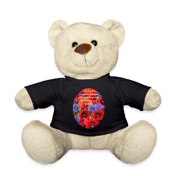 Veteranen und Mohntag - Teddy - Schwarz - Vorne
