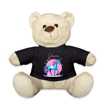 Einhorn - Teddy - Schwarz - Vorne