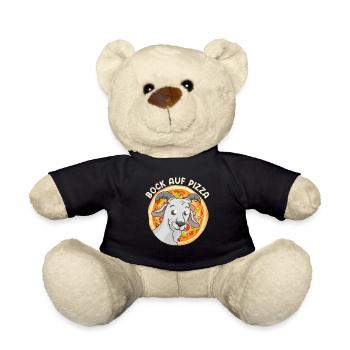 Pizza Fan Bock auf Pizza Ziegenbock Backfans - Teddy - Schwarz - Vorne