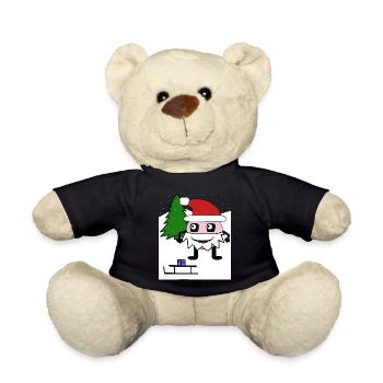 Nikolaus Gebirge Weihnachten Schnee Alm Schlitten - Teddy - Schwarz - Vorne