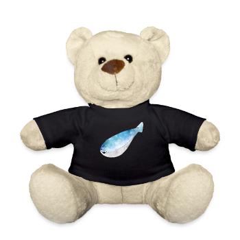 Funny Sacabambaspis Fish Meme Watercolor - Teddy Bear - black - Front