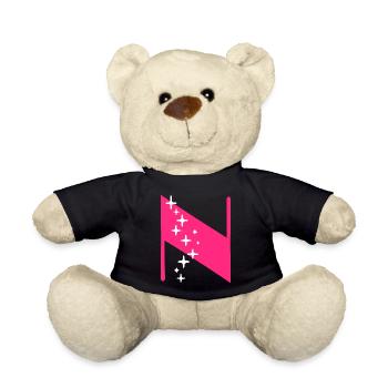 Buchstabe N Glitzer - Teddy - Schwarz - Vorne