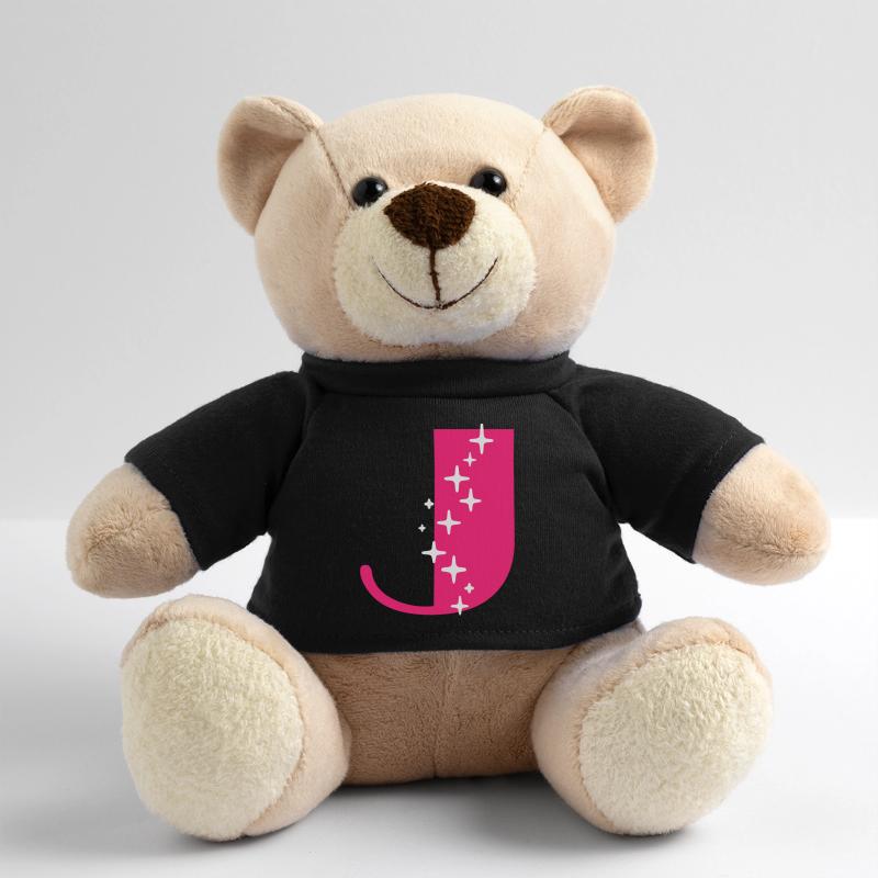 Buchstabe J Glitzer Teddy