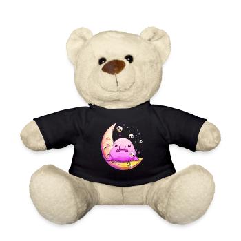 Kawaii Pastell Goth traurig Blobfish Halbmond Schä - Teddy - Schwarz - Vorne