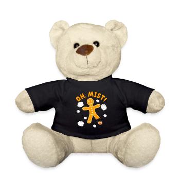 Lebkuchenmann Weihnachten Oh Snap! Plätzchen - Teddy - Schwarz - Vorne