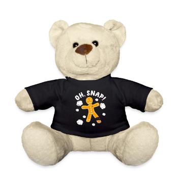 Lebkuchenmann Weihnachten Oh Snap! Plätzchen - Teddy - Schwarz - Vorne