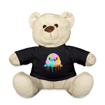 Kawaii Blobfisch tropft Farbe - Teddy - Schwarz - Vorne