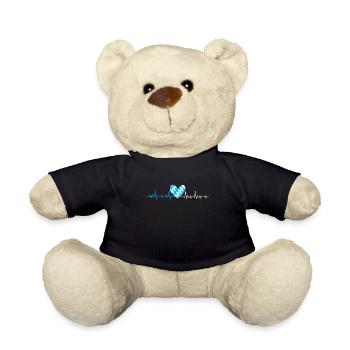 Bayerisch Herzschlag Bayern Herzklopfen Shirt - Teddy - Schwarz - Vorne