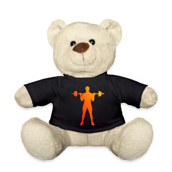 Haltérophilie Fitness Femme Cardio Musculation Hommes - Nounours - noir - Devant