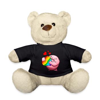 Blobfish LGBTQ Pride arc-en-ciel - Nounours - noir - Devant