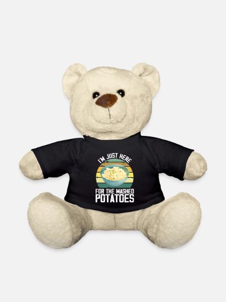 I'm Just Here For The Mashed Potatoes Funny Gag - Teddy Bear - black
