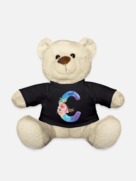 Buchstabe c Aquarell - Teddy - Schwarz
