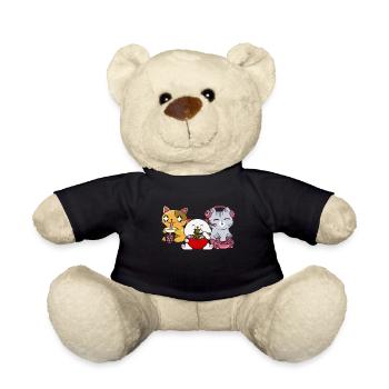 Chat Boba Thé Bubble Tea Gaming Gamer Ramen Anime - Nounours - noir - Devant