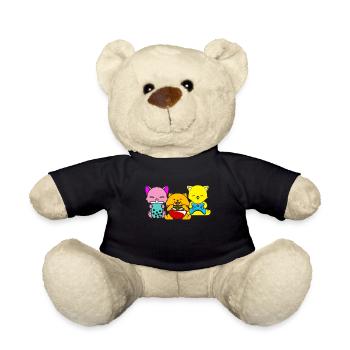 Chat Boba Thé Bubble Tea Gaming Gamer Ramen Anime - Nounours - noir - Devant