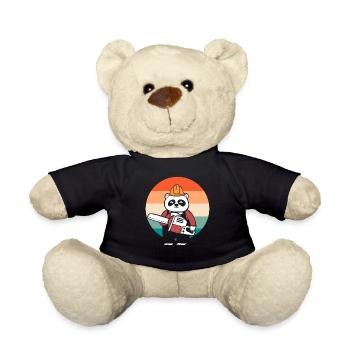 Panda -Kettensäge Baumarbeiter - Teddy - Schwarz - Vorne