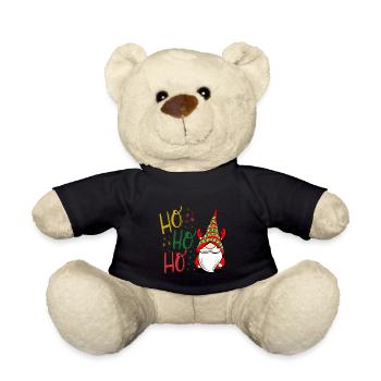 Ho ho ho gnome Christmas - Teddy Bear - black - Front