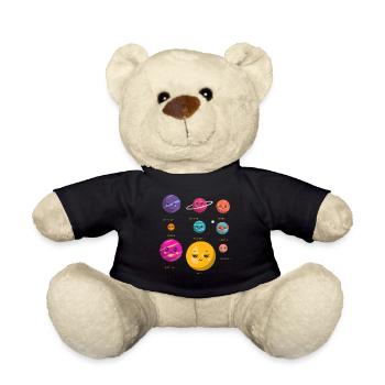 Solar System, Planets, Science Space, Astrology - Teddy Bear - black - Front