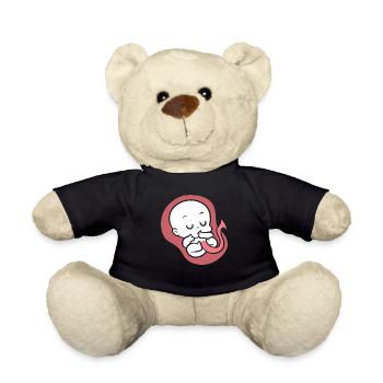 Süßes ungeborenes Baby Arzt - Teddy - Schwarz - Vorne