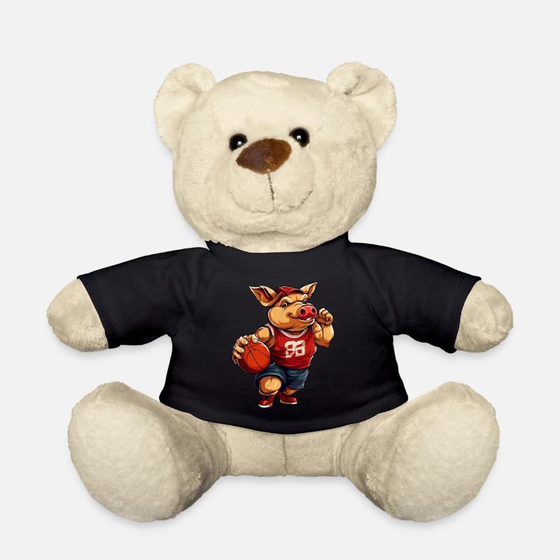Cochon de basket-ball - Nounours - noir