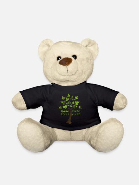 Saving Trees, Saving Earth - Teddy Bear - black