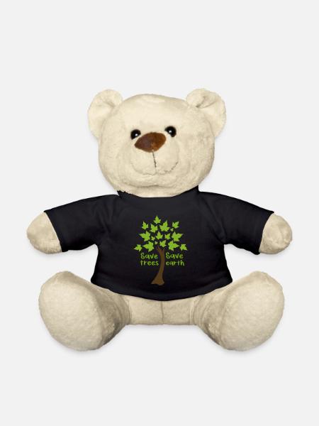 Sauver les arbres, sauver la terre - Nounours - noir