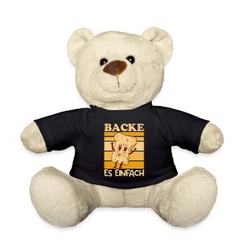 Backe es Einfach Toastbrot Brotbäcker Backen - Teddy - Schwarz - Vorne