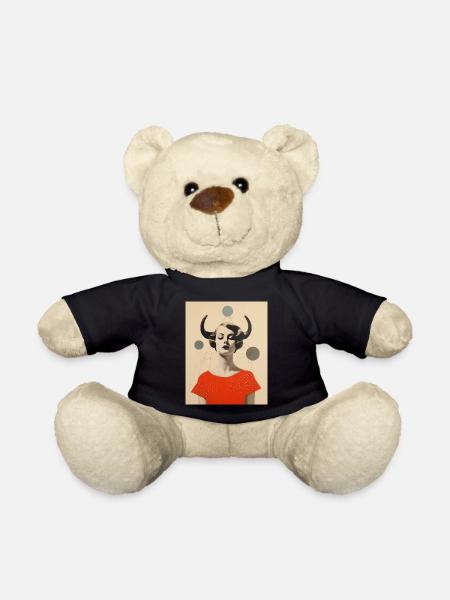 Taurus collage art astrology - Teddy Bear - black