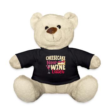 Mangeur de fromage, amateur de fromage, amateur de gâteau au fromage - Nounours - noir - Devant