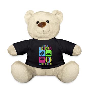Fille garçon enfants 70 s 80 s 90 s Disco Costume tenue - Nounours - noir - Devant