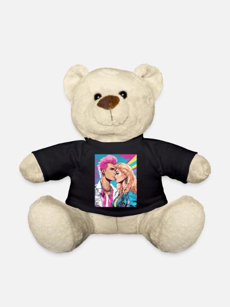 80er-Jahre-Stil - Teddy - Schwarz