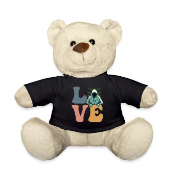 Hacker Hacking Cybersecurity Anonymous - Teddy Bear - black - Front