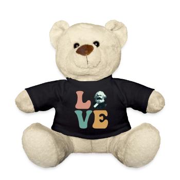 Karl Marx LIEBE Kommunismus Kommunistischer Sozial - Teddy - Schwarz - Vorne