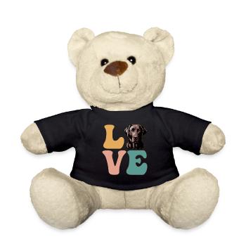 Labrador Retriever amoureux des chiens - Nounours - noir - Devant